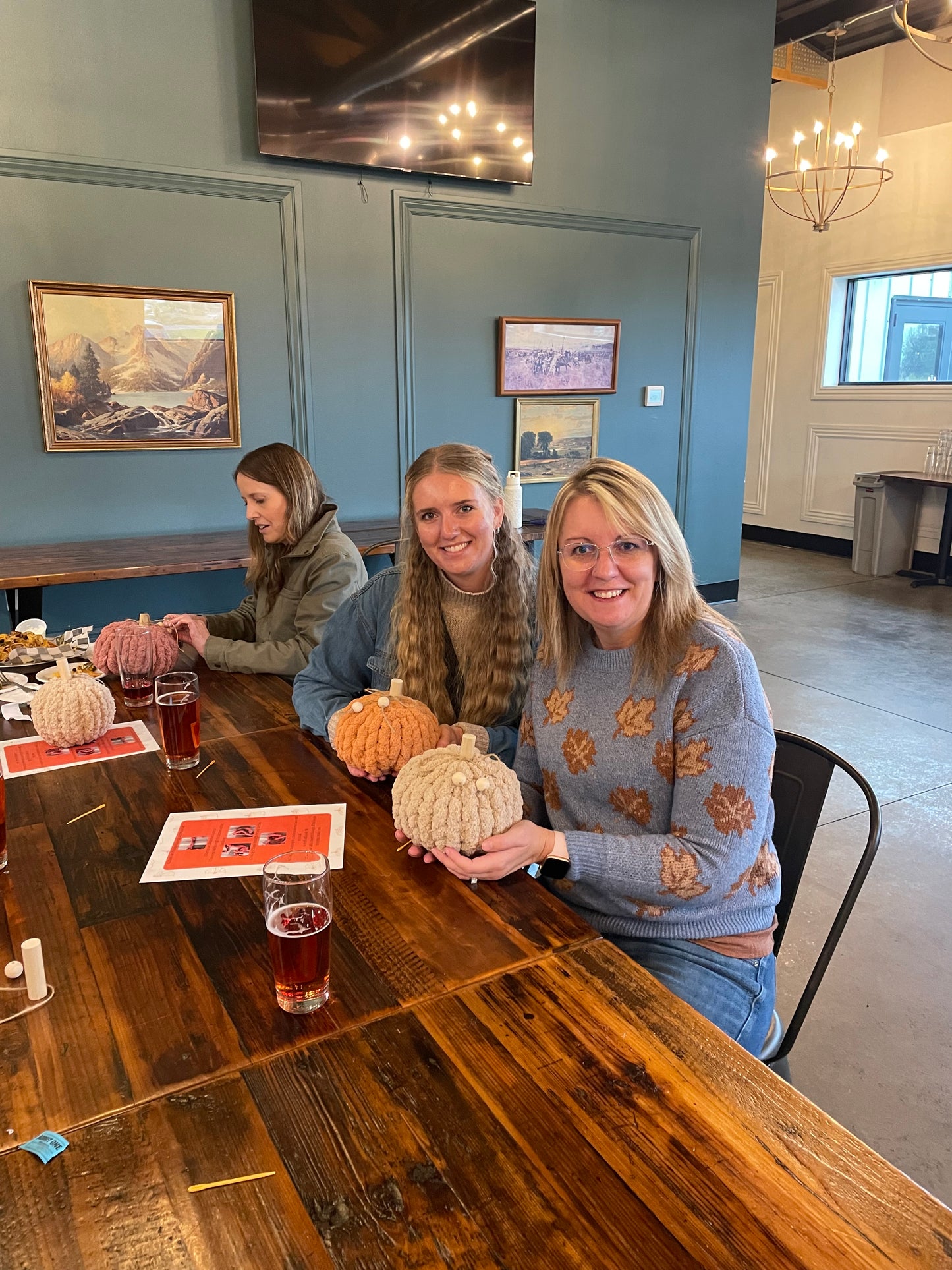 The Front Porch Pumpkin Finger Knitting Class