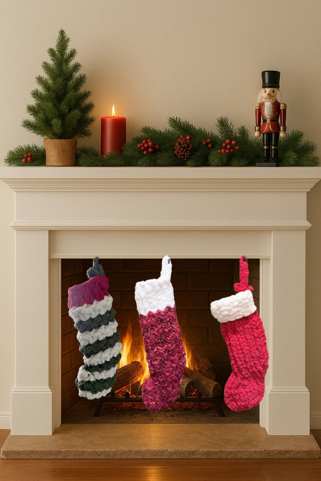 Christmas Stocking Finger Knitting Pattern – Beginner Friendly DIY Tutorial