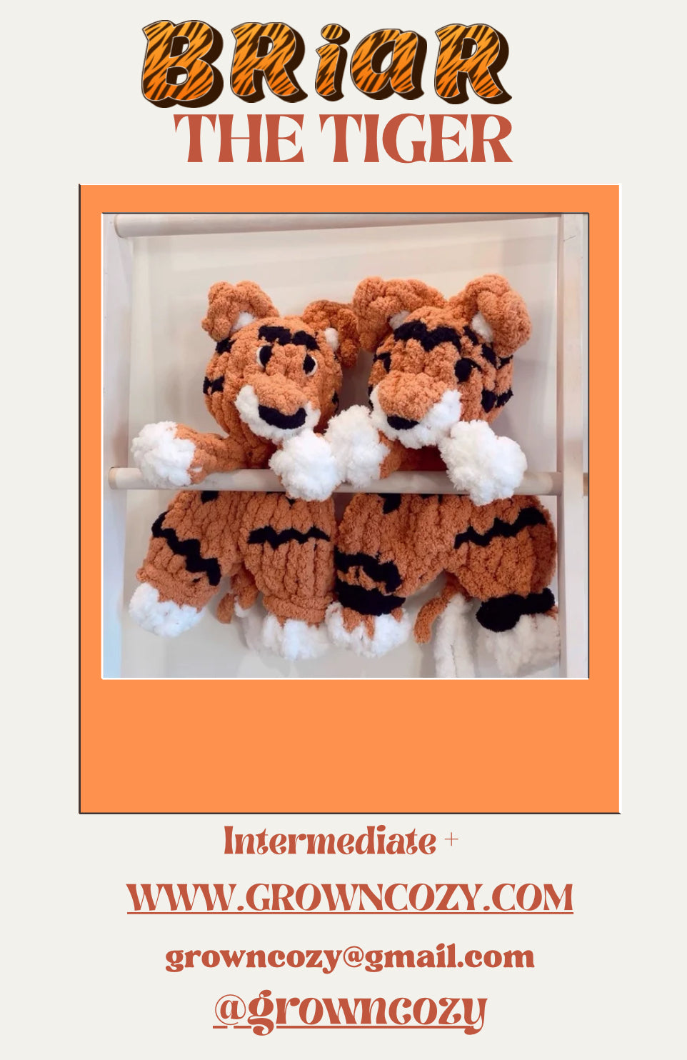 Briar the Tiger Snuggler Pattern