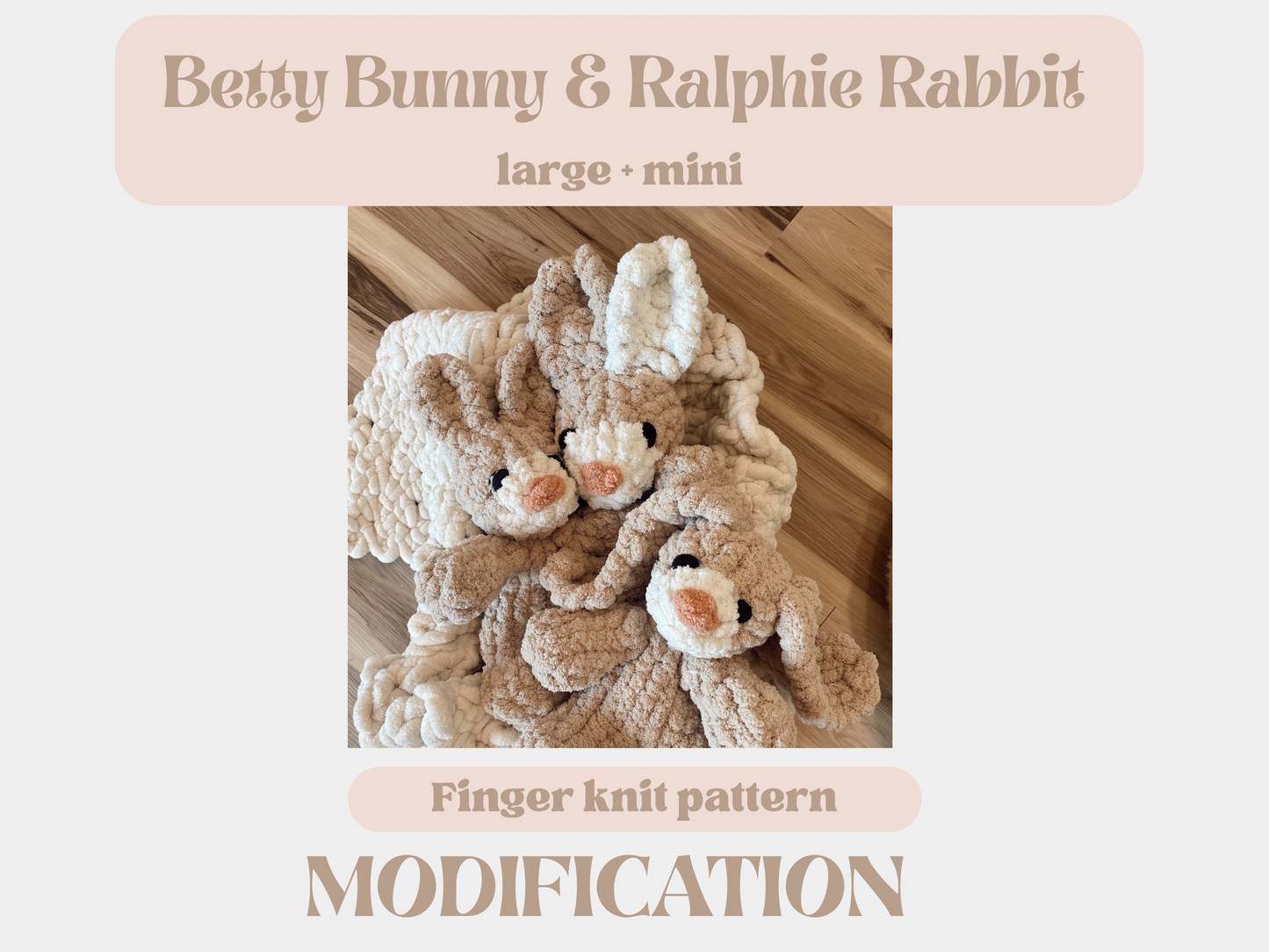Betty Bunny TUTORIAL / Pattern Modification (READ DESCRIPTION)