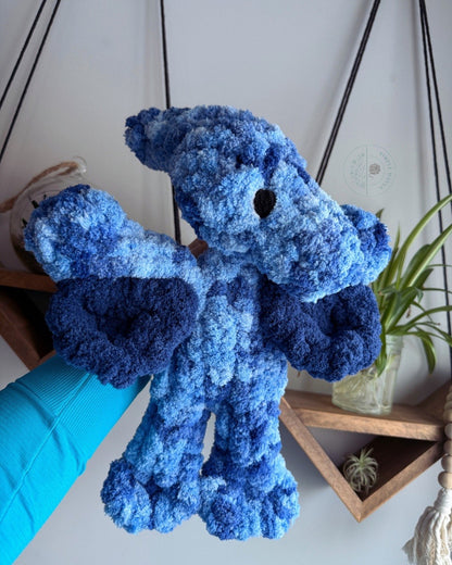 Petrie the Pterodactyl Finger Knitting Pattern