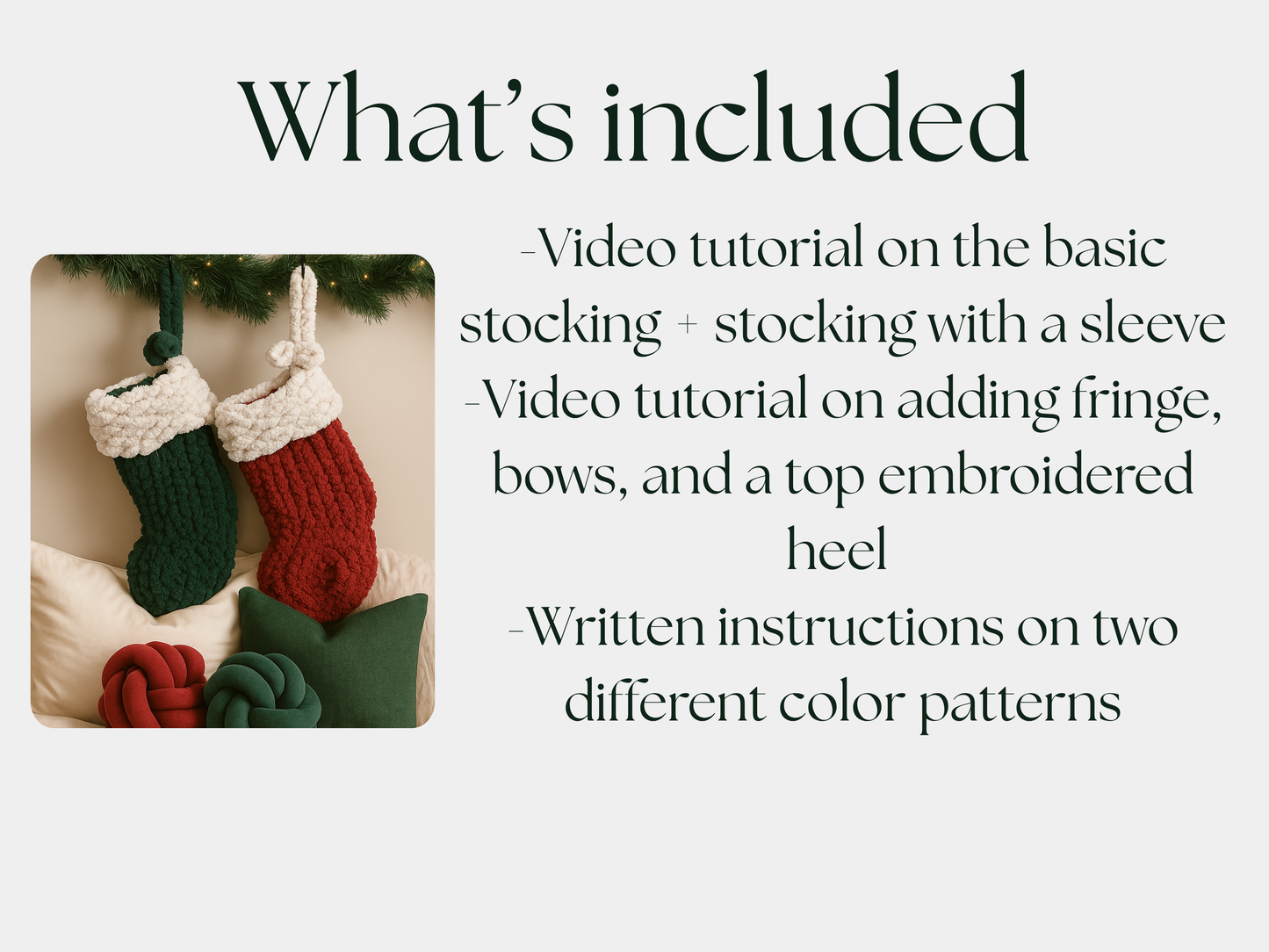 Christmas Stocking Finger Knitting Pattern – Beginner Friendly DIY Tutorial