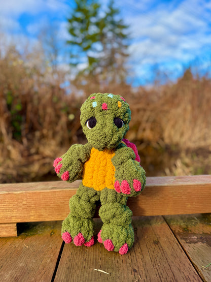 Timber the Turtle- Finger Knitting Pattern (Digital Download)