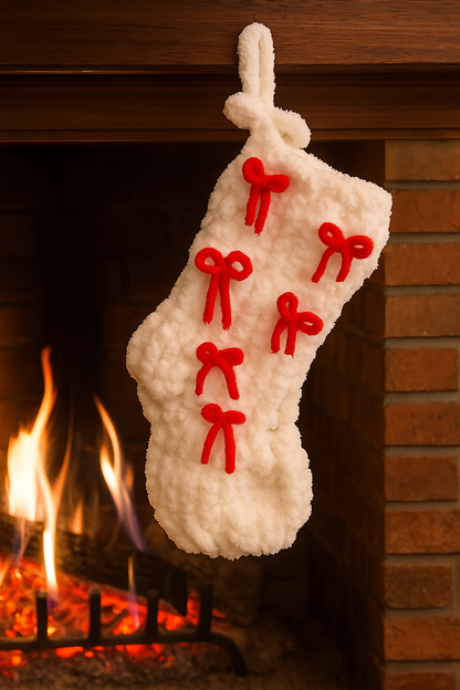 Christmas Stocking Finger Knitting Pattern – Beginner Friendly DIY Tutorial