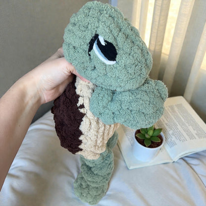Timber the Turtle- Finger Knitting Pattern (Digital Download)
