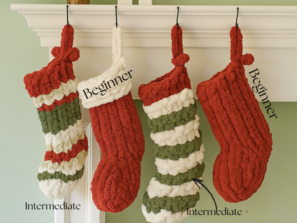 Christmas Stocking Finger Knitting Pattern – Beginner Friendly DIY Tutorial