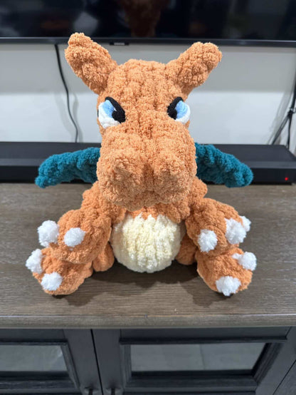 PDF + Video Finger Knitting Pattern – Baby Long Neck Dino & Dragon- Intermediate level pattern