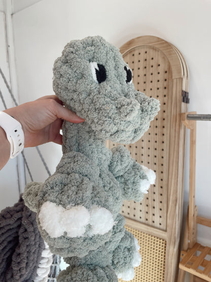 PDF + Video Finger Knitting Pattern – Baby Long Neck Dino & Dragon- Intermediate level pattern