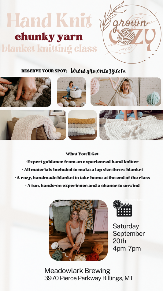 SEPTEMBER- Meadowlark Brewing blanket making class