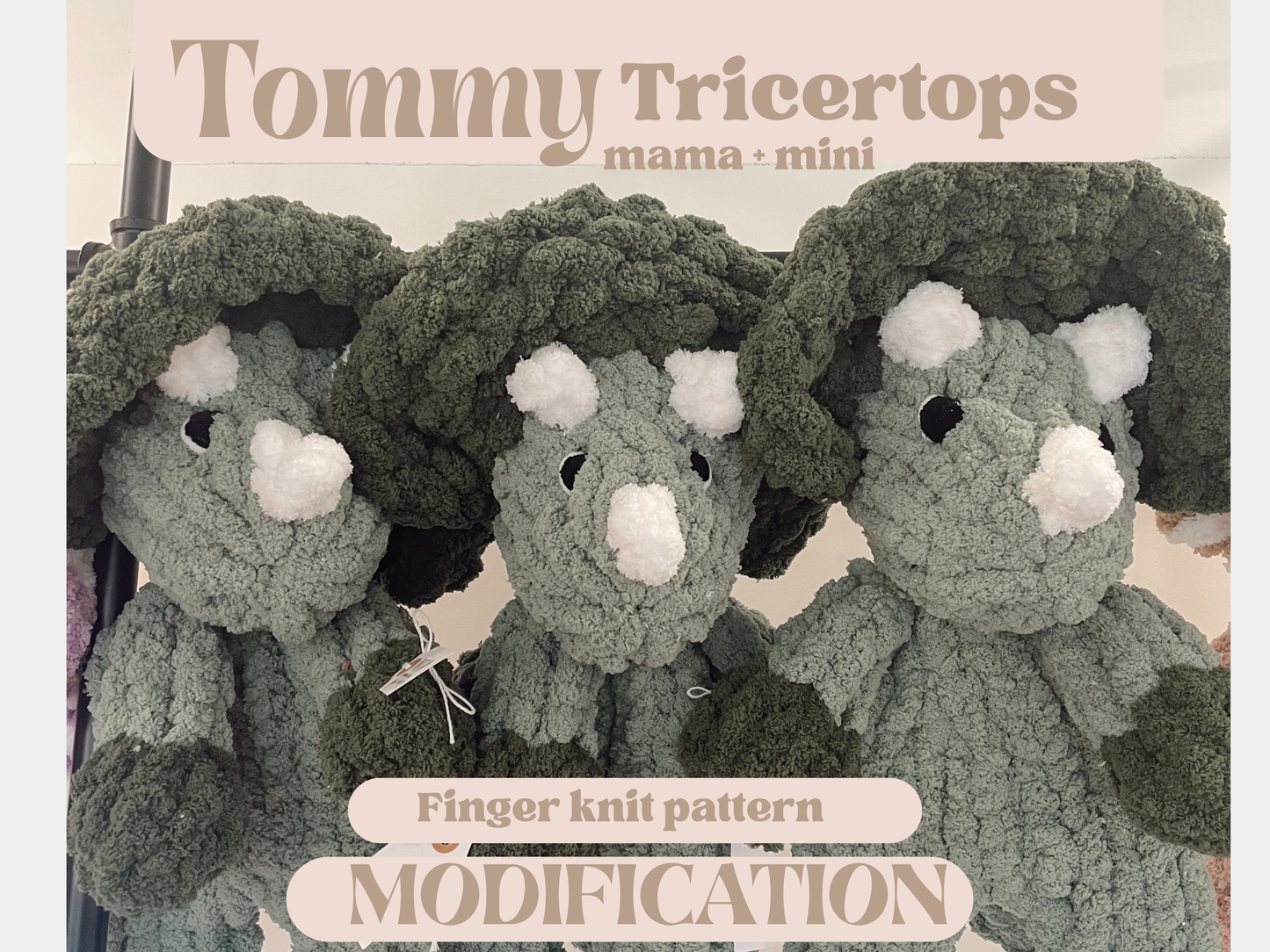 Tommy The Triceratops TUTORIAL / Pattern Modification (READ DESCRIPTION)