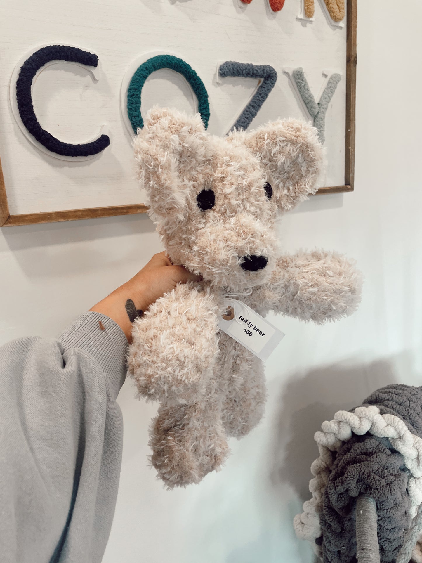 PRE MADE- Fuzzy Teddy Bear