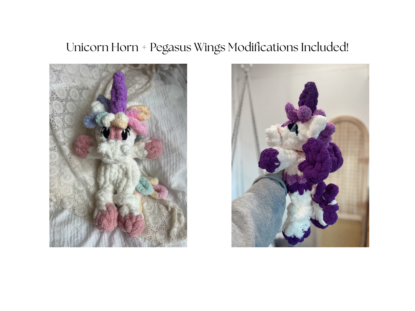 Helena the Horse, Unicorn, Pegasus- finger knitting pattern