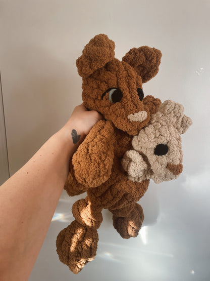 June & Joey Kangaroo - Finger Knitting Pattern (Digital Download)