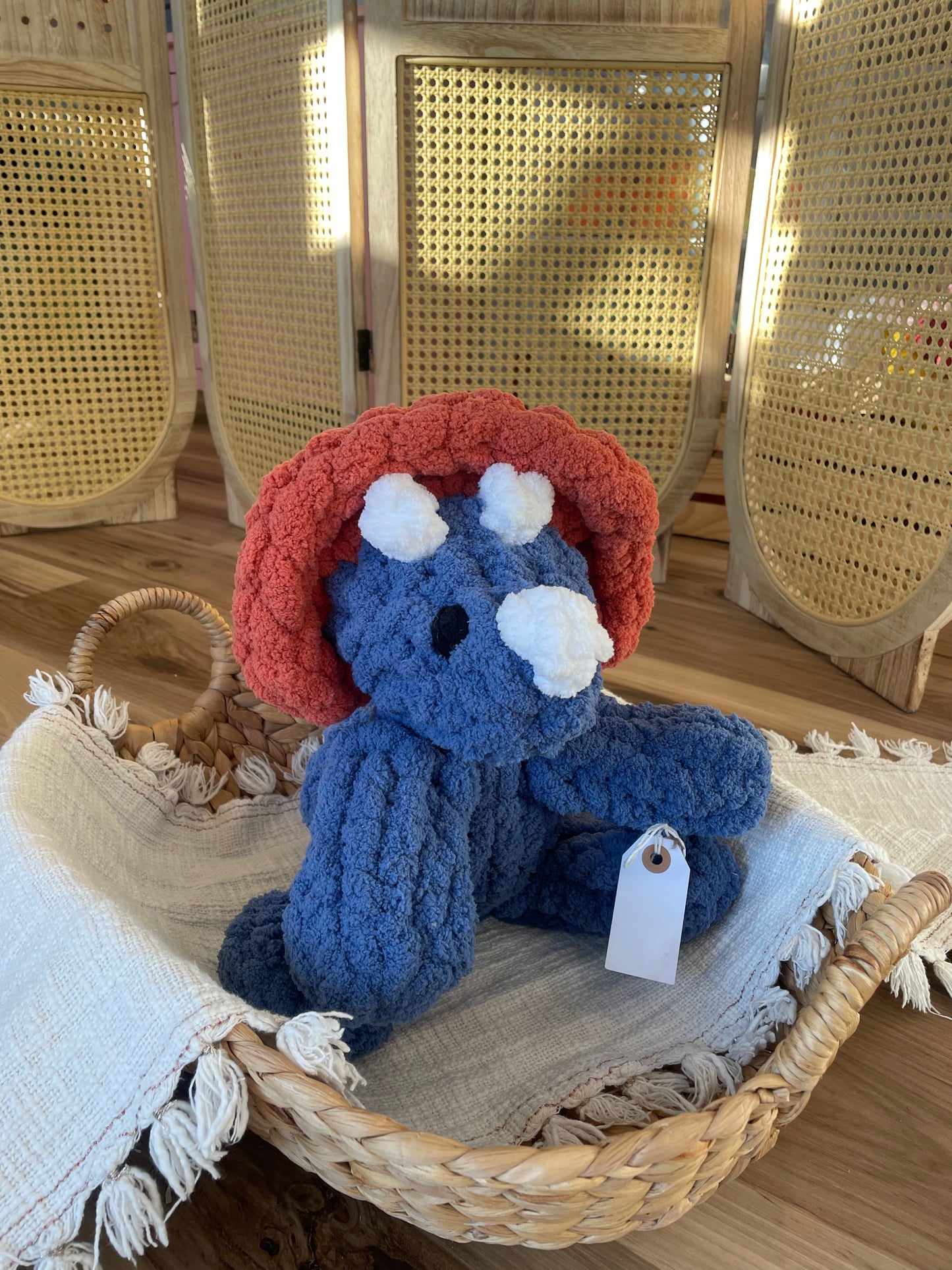 PRE MADE triceratops (stuffed)