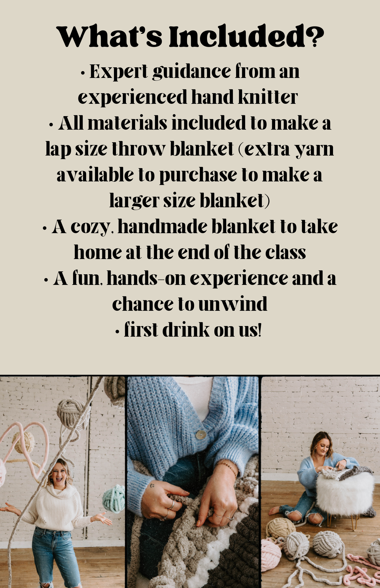 Meadowlark Brewing blanket making class - EVENING session!